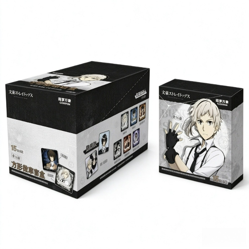 Anime Action Figure Blind Box - Bungo Stray Dogs Quadratisches Abzeichen Blind