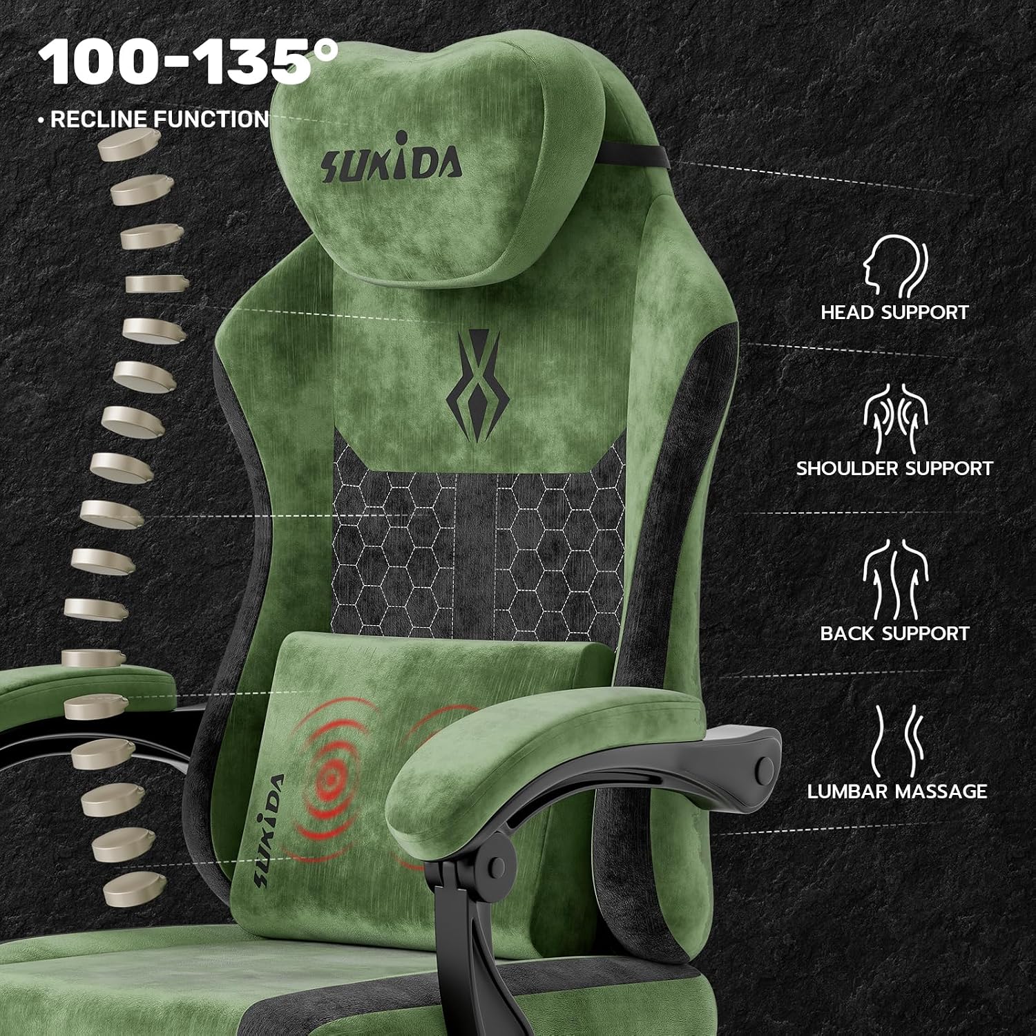 Gaming-Stuhl mit Stoffbezug, e – Video Games Bewertung und Preis